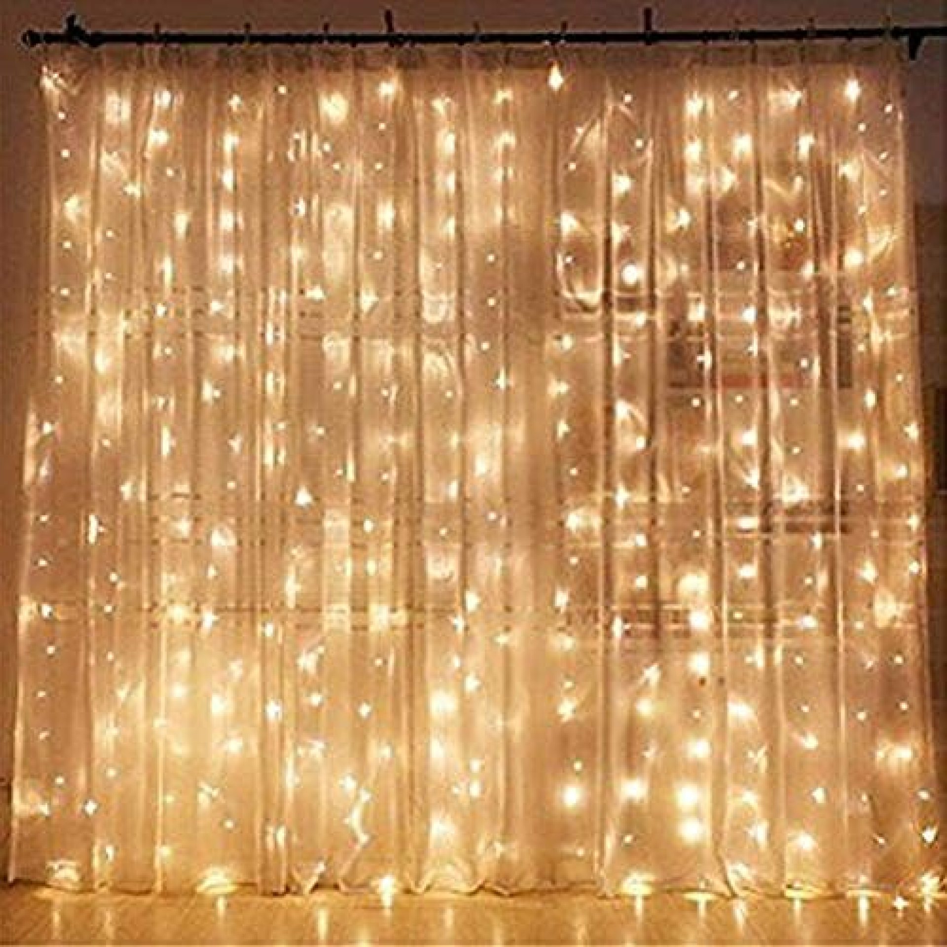 Twinkle Star 300 LED Window Curtain String Light Wedding Party Home Garden Bedroom Outdoor Indoor Wall Decorations, Warm White Twinkle Star 300 LED Window Curtain String Light Wedding Party Home Garden Bedroom Outdoor Indoor Wall Decorations, Warm White