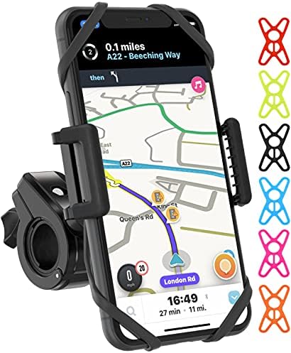 Bike & Motorcycle Phone Mount by TruActive, Bike Phone Mount Holder, 6 Colors Included, Universal Bike Phone Holder, Bicycle Cell Phone Holder for Bike, Golf, ATV – Any Phone or Handlebar, Tool Free Bike & Motorcycle Phone Mount by TruActive, Bike Phone Mount Holder, 6 Colors Included, Universal Bike Phone Holder, Bicycle Cell Phone Holder for Bike, Golf, ATV – Any Phone or Handlebar, Tool Free