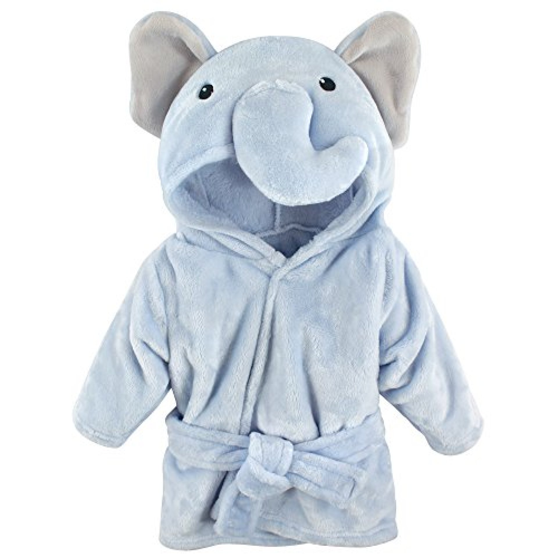 Hudson Baby Unisex Baby Plush Animal Face Robe, Blue Elephant, One Size, 0-9 Months Hudson Baby Unisex Baby Plush Animal Face Robe, Blue Elephant, One Size, 0-9 Months