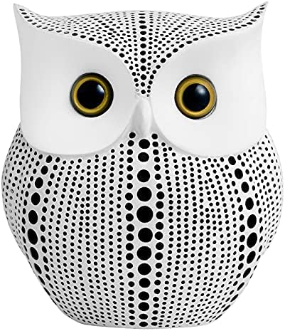 Owl Statue Decor (White) Small Crafted Figurines for Home Decor 2021 Holiday Accents, Living Room Bedroom Office Book Shelf TV Stand Fireplace Mantel Decoration, BFF Gifts for Birds Lovers by APPS2Car Owl Statue Decor (White) Small Crafted Figurines for Home Decor 2021 Holiday Accents, Living Room Bedroom Office Book Shelf TV Stand Fireplace Mantel Decoration, BFF Gifts for Birds Lovers by APPS2Car