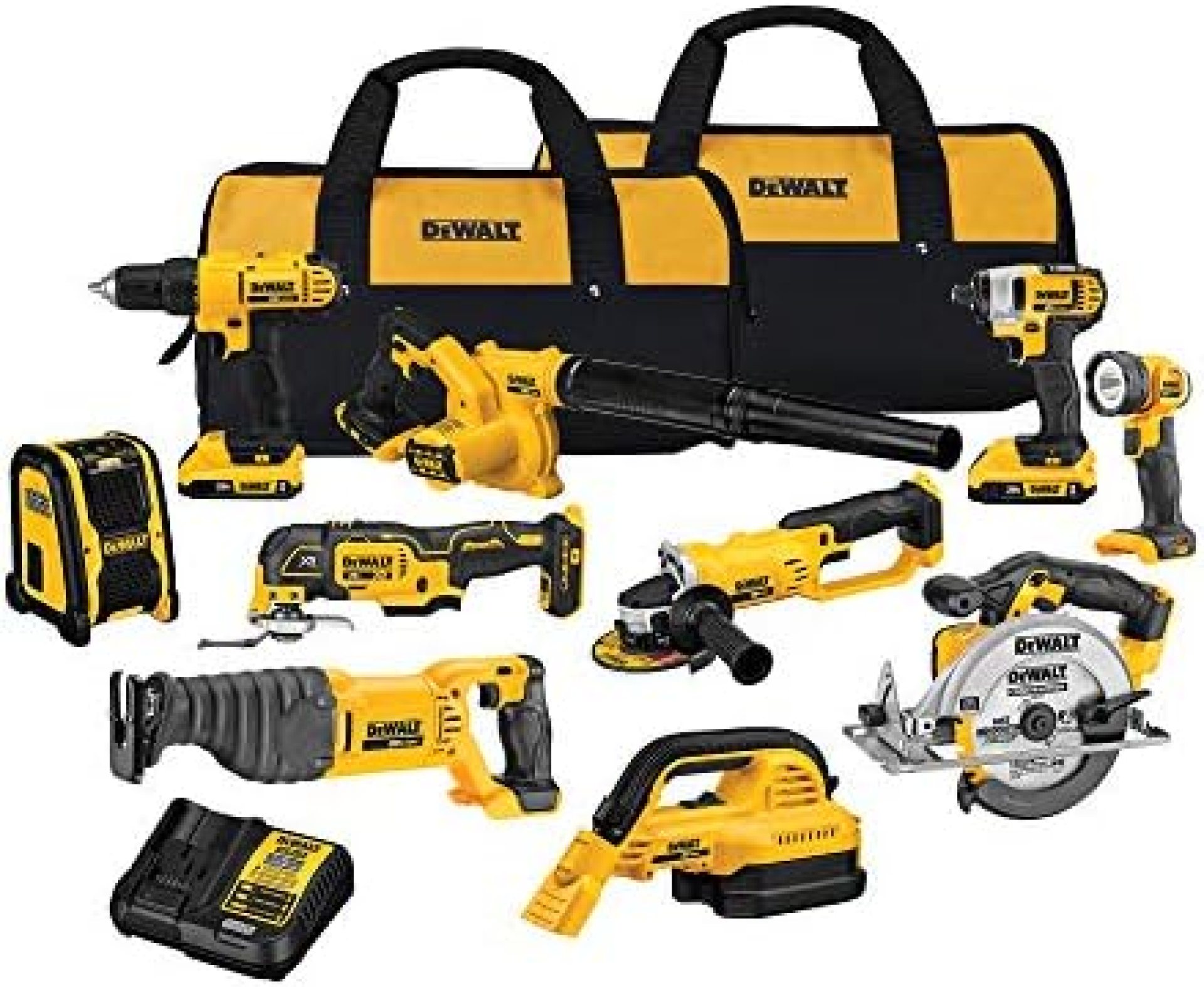 DEWALT 20V Max Cordless Drill Combo Kit, 10-Tool (DCK1020D2) DEWALT 20V Max Cordless Drill Combo Kit, 10-Tool (DCK1020D2)