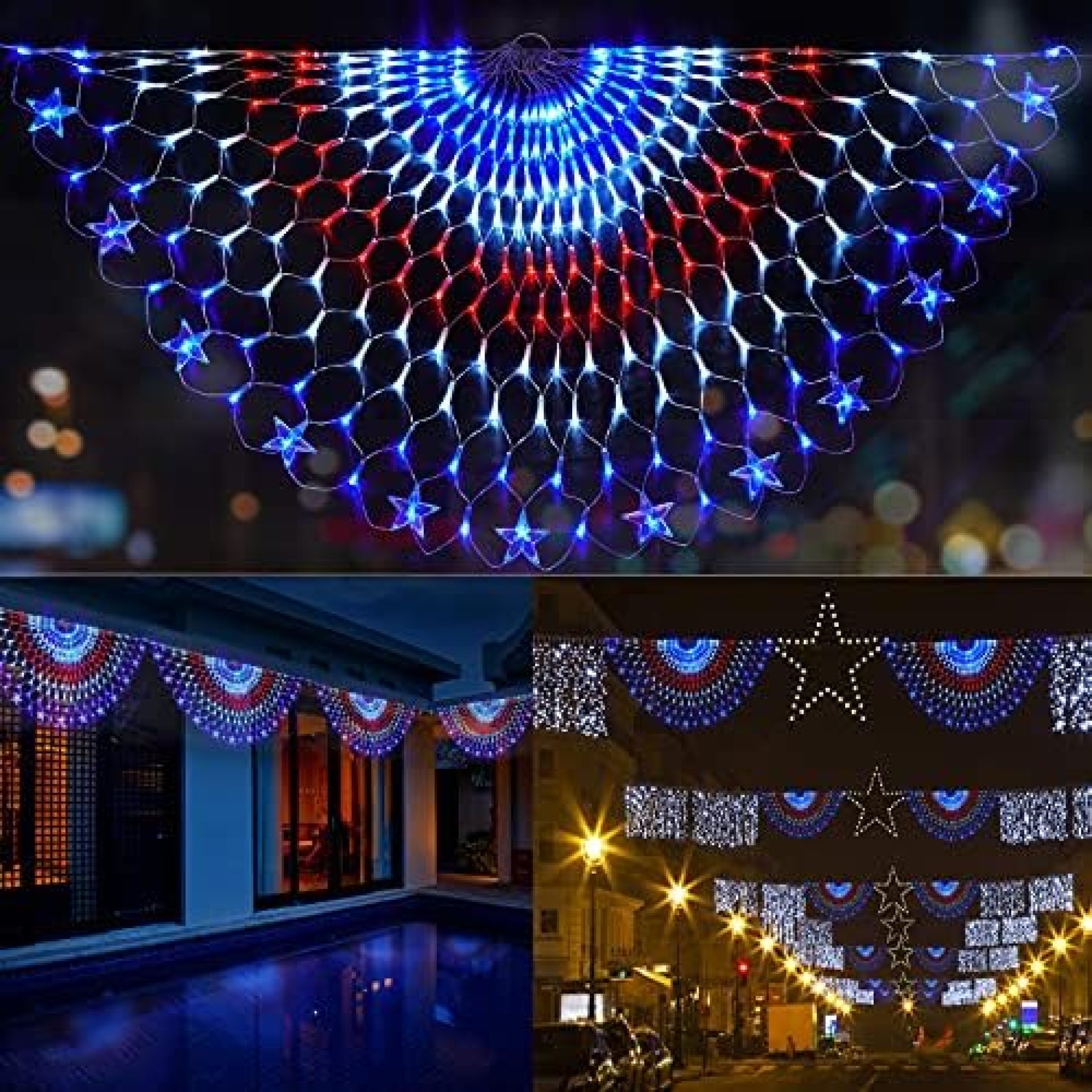 DDMY 243 LEDs American Flag Lights, Waterproof Led Half Fan Flag Light of The United States for Yard Garden Decoration, Festival, Holiday, 4th of July Independence Day Party Decorations DDMY 243 LEDs American Flag Lights, Waterproof Led Half Fan Flag Light of The United States for Yard Garden Decoration, Festival, Holiday, 4th of July Independence Day Party Decorations