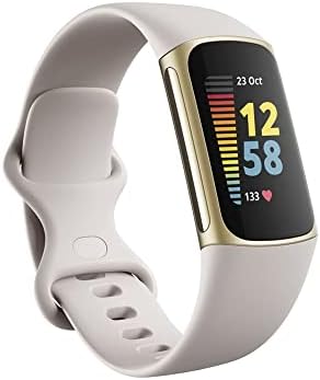 Fitbit Charge 5 Advanced Fitness & Health Tracker with Built-in GPS, Stress Management Tools, Sleep Tracking, 24/7 Heart Rate and More, Lunar White/Soft Gold, One Size (S &L Bands Included) Fitbit Charge 5 Advanced Fitness & Health Tracker with Built-in GPS, Stress Management Tools, Sleep Tracking, 24/7 Heart Rate and More, Lunar White/Soft Gold, One Size (S &L Bands Included)