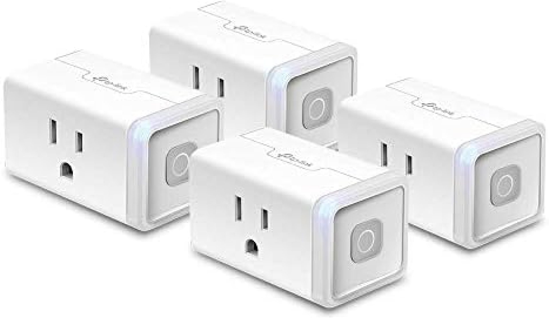 Kasa Smart Plug HS103P4, Smart Home Wi-Fi Outlet Works with Alexa, Echo, Google Home & IFTTT, No Hub Required, Remote Control, 15 Amp, UL Certified,4-Pack , White Kasa Smart Plug HS103P4, Smart Home Wi-Fi Outlet Works with Alexa, Echo, Google Home & IFTTT, No Hub Required, Remote Control, 15 Amp, UL Certified,4-Pack , White