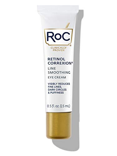 RoC Retinol Correxion Line Smoothing Under Eye Cream for Dark Circles & Puffiness 0.5 oz (Packaging May Vary) Eye Bag Treatment Anti Aging Cream RoC Retinol Correxion Line Smoothing Under Eye Cream for Dark Circles & Puffiness 0.5 oz (Packaging May Vary) Eye Bag Treatment Anti Aging Cream