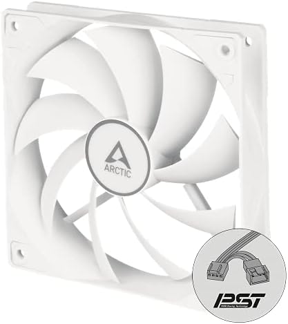 ARCTIC F12 PWM PST – 120 mm PWM PST Case Fan with PWM Sharing Technology (PST), Very Quiet Motor, Computer, Fan Speed: 230-1350 RPM – White ARCTIC F12 PWM PST – 120 mm PWM PST Case Fan with PWM Sharing Technology (PST), Very Quiet Motor, Computer, Fan Speed: 230-1350 RPM – White