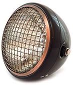 7″ Side Mount Motorcycle Headlight – Gloss Black Bronze Clear – Vintage Custom Cafe Racer Brat Bobber Chopper 7″ Side Mount Motorcycle Headlight – Gloss Black Bronze Clear – Vintage Custom Cafe Racer Brat Bobber Chopper