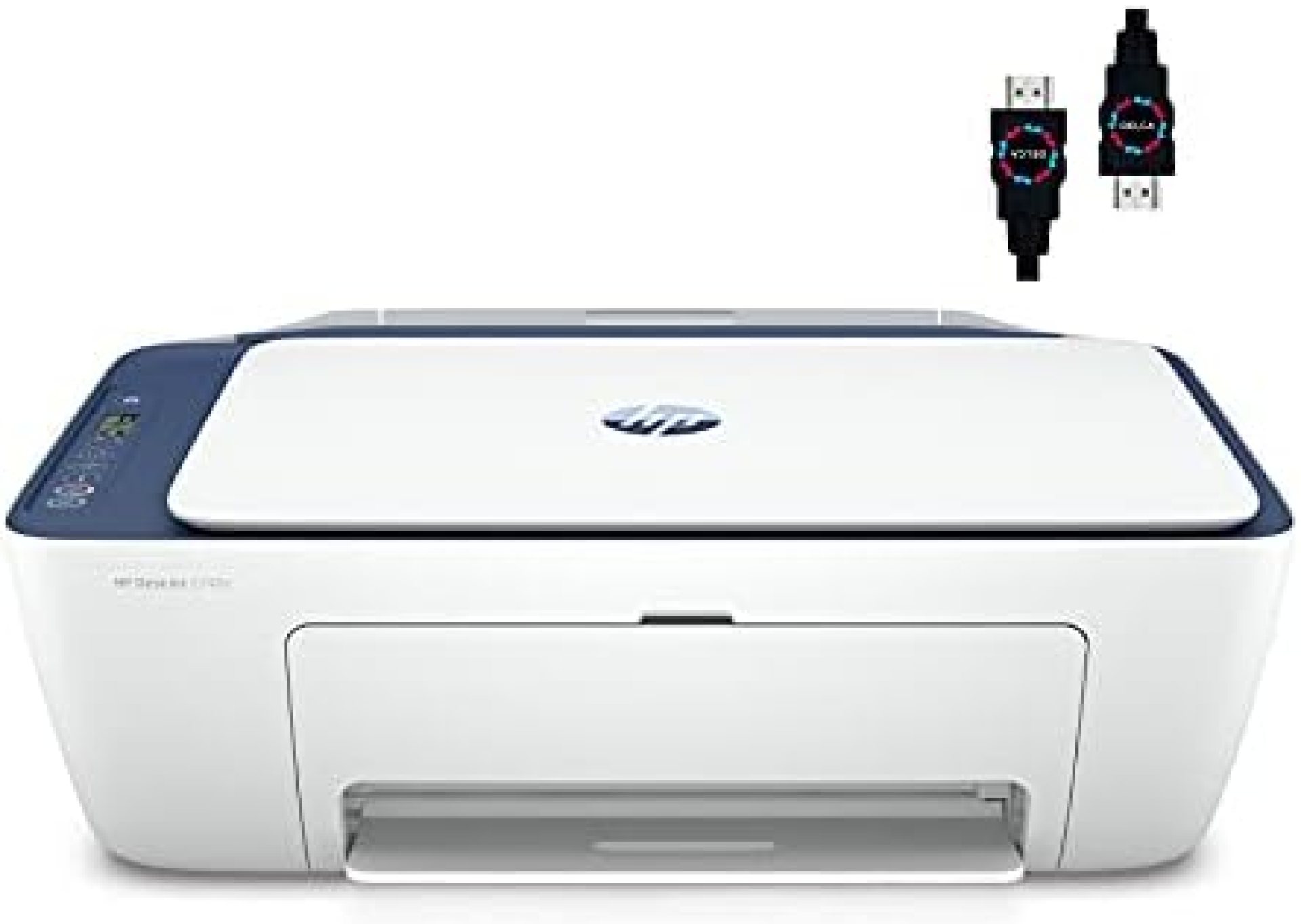 HP DeskJet 27 Series All-in-One Color Inkjet Printer I Print Copy Scan Fax I Wireless USB Connectivity I Mobile Printing I Up to 4800 x 1200 DPI Up to 7 ISO PPM I Blue Steel + HDMI Cable HP DeskJet 27 Series All-in-One Color Inkjet Printer I Print Copy Scan Fax I Wireless USB Connectivity I Mobile Printing I Up to 4800 x 1200 DPI Up to 7 ISO PPM I Blue Steel + HDMI Cable