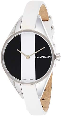 Calvin Klein Women’s Stainless Steel Quartz Watch with Leather Strap, White, 8 (Model: K8P231L1) Calvin Klein Women’s Stainless Steel Quartz Watch with Leather Strap, White, 8 (Model: K8P231L1)
