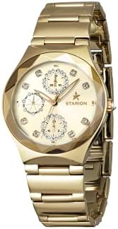 Starion Watches – Luna Watch for Women – Japanese Movements – Water Resistant Watch – 33.5mm Case, Steel Band – Stainless Steel Case Starion Watches – Luna Watch for Women – Japanese Movements – Water Resistant Watch – 33.5mm Case, Steel Band – Stainless Steel Case