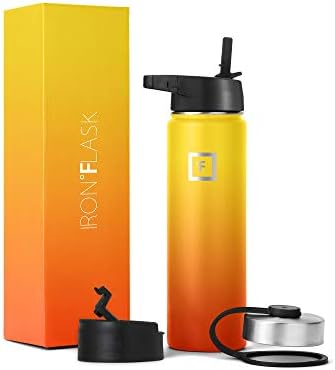 Iron Flask Sports Water Bottle – 22 Oz, 3 Lids (Straw Lid),Vacuum Insulated Stainless Steel, Modern Double Walled, Simple Thermo Mug, Hydro Metal Canteen Iron Flask Sports Water Bottle – 22 Oz, 3 Lids (Straw Lid),Vacuum Insulated Stainless Steel, Modern Double Walled, Simple Thermo Mug, Hydro Metal Canteen
