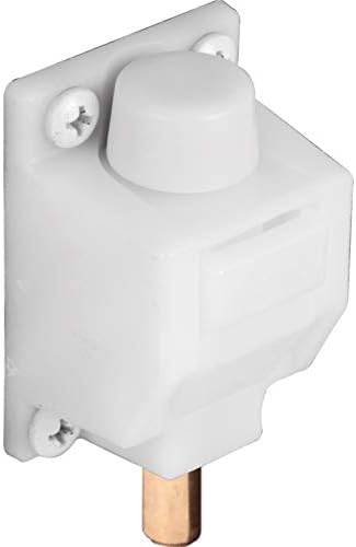 Prime-Line U 9869 Sliding Door Lock, 3/8 in. Reach, Plastic & Steel Components, White, Foot Operated Prime-Line U 9869 Sliding Door Lock, 3/8 in. Reach, Plastic & Steel Components, White, Foot Operated