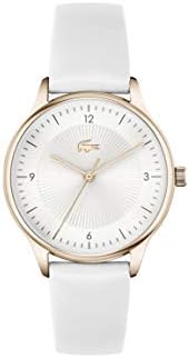 Lacoste Women’s Stainless Steel Quartz Watch Strap, White Calfskin, 16 (Model: 2001169) Lacoste Women’s Stainless Steel Quartz Watch Strap, White Calfskin, 16 (Model: 2001169)