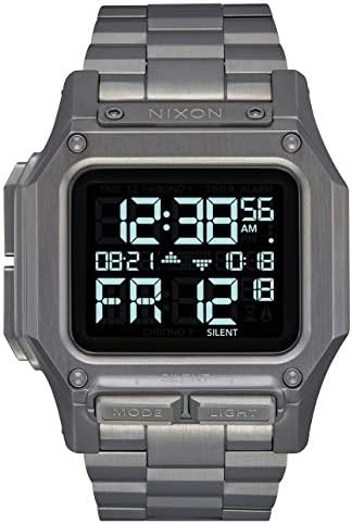 NIXON Regulus SS A1268 – Gunmetal – 100m Water Resistant Men’s Digital Sport Watch (46mm Watch Face, 29mm-24mm Stainless Steel Band) NIXON Regulus SS A1268 – Gunmetal – 100m Water Resistant Men’s Digital Sport Watch (46mm Watch Face, 29mm-24mm Stainless Steel Band)