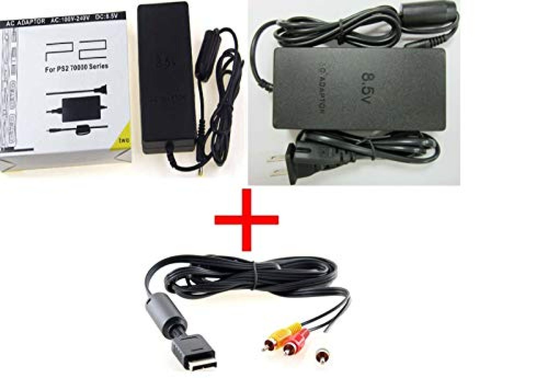 Video Game Accessories PS2 SLIM AC ADAPTER CHARGER POWER CORD SUPPLY + AUDIO VIDEO AV CABLE By (Revolt Gamer) Video Game Accessories PS2 SLIM AC ADAPTER CHARGER POWER CORD SUPPLY + AUDIO VIDEO AV CABLE By (Revolt Gamer)