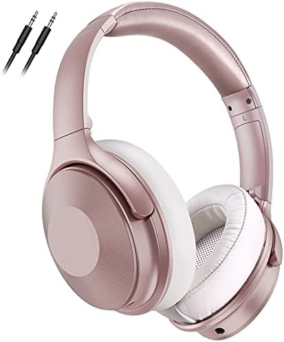Pink Noise Cancelling Headphones, 45Hrs Playtime Wireless 5.0 Headphones Over Ear with Microphone, Fast Charge, Deep Bass, Wired Wireless Headset for Girls, Boys, Women, Online Class, Home Office Pink Noise Cancelling Headphones, 45Hrs Playtime Wireless 5.0 Headphones Over Ear with Microphone, Fast Charge, Deep Bass, Wired Wireless Headset for Girls, Boys, Women, Online Class, Home Office