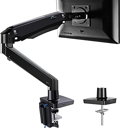 HUANUO Single Monitor Mount Stand – Full Motion Monitor Arm Desk Mount for 17 to 35 Inch LCD LED Computer Screens, Height Adjustable VESA Bracket with Clamp, Grommet Mounting Base, Holds up to 26.4lbs HUANUO Single Monitor Mount Stand – Full Motion Monitor Arm Desk Mount for 17 to 35 Inch LCD LED Computer Screens, Height Adjustable VESA Bracket with Clamp, Grommet Mounting Base, Holds up to 26.4lbs