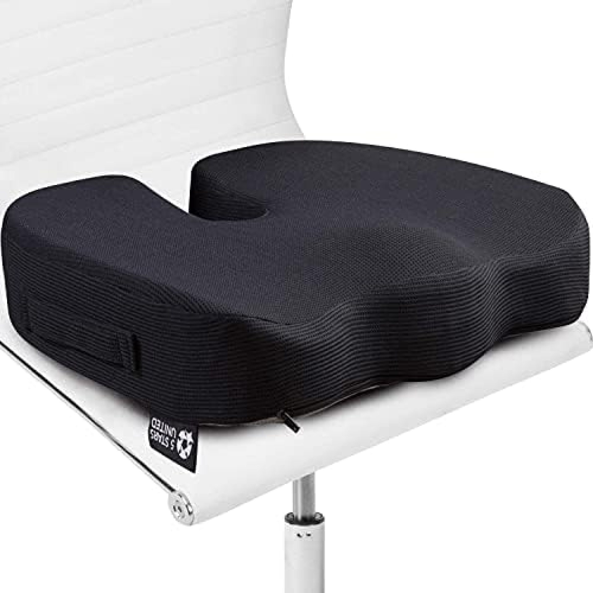 Seat Cushion Pillow for Office Chair – 100% Memory Foam Firm Coccyx Pad – Tailbone, Sciatica, Lower Back Pain Relief – Contoured Posture Corrector for Car, Wheelchair, Computer and Desk Chair Seat Cushion Pillow for Office Chair – 100% Memory Foam Firm Coccyx Pad – Tailbone, Sciatica, Lower Back Pain Relief – Contoured Posture Corrector for Car, Wheelchair, Computer and Desk Chair