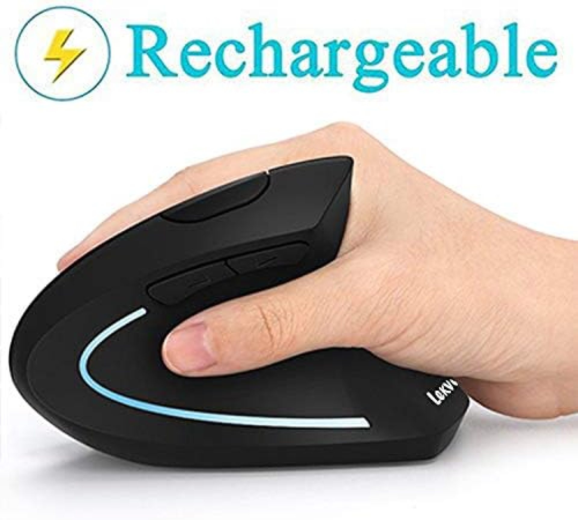 Ergonomic Mouse, LEKVEY Vertical Wireless Mouse – Rechargeable 2.4GHz Optical Vertical Mice : 3 Adjustable DPI 800/1200/1600 Levels 6 Buttons, for Laptop, PC, Computer, Desktop, Notebook etc, Black Ergonomic Mouse, LEKVEY Vertical Wireless Mouse – Rechargeable 2.4GHz Optical Vertical Mice : 3 Adjustable DPI 800/1200/1600 Levels 6 Buttons, for Laptop, PC, Computer, Desktop, Notebook etc, Black