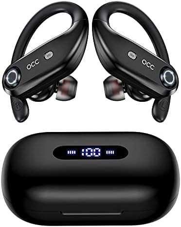 Bluetooth Headphones 4-Mics Call Noise Reduction 64Hrs IPX7 Waterproof Power Bank Occiam Wireless Earbuds Over Ear Earphones with 2200mAh Charging Case for Sports Running Workout Gaming Bluetooth Headphones 4-Mics Call Noise Reduction 64Hrs IPX7 Waterproof Power Bank Occiam Wireless Earbuds Over Ear Earphones with 2200mAh Charging Case for Sports Running Workout Gaming