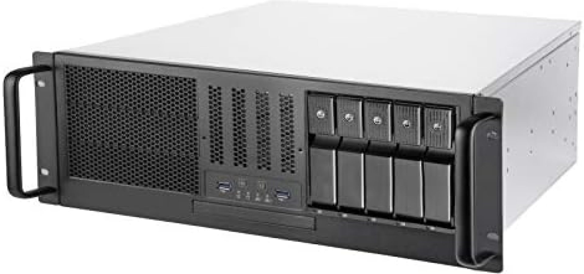 SilverStone Technology RM41-H08 4U Rackmount Server Case with 5 x 3.5 Hot-Swappable Bay and 3 x 5.25 Bays with USB 3.1 Gen 1 RM41-H08-x SilverStone Technology RM41-H08 4U Rackmount Server Case with 5 x 3.5 Hot-Swappable Bay and 3 x 5.25 Bays with USB 3.1 Gen 1 RM41-H08-x