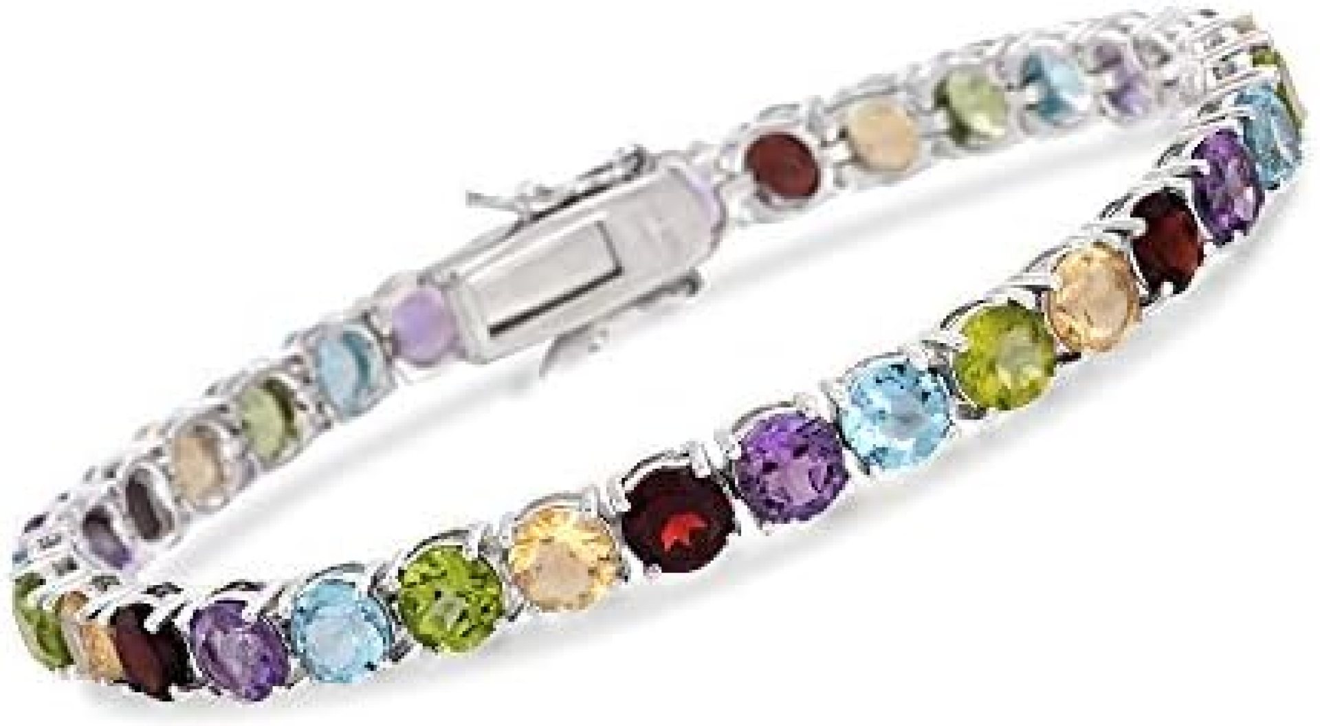 Ross-Simons 18.60 ct. t.w. Multi-Gemstone Tennis Bracelet in Sterling Silver Ross-Simons 18.60 ct. t.w. Multi-Gemstone Tennis Bracelet in Sterling Silver