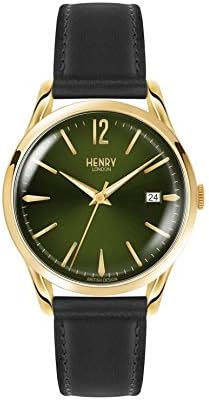 Henry London Unisex Analogue Chiswick Watch with Black Leather Strap HL39-S-0100 Henry London Unisex Analogue Chiswick Watch with Black Leather Strap HL39-S-0100
