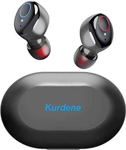 Kurdene Wireless Earbuds,Bluetooth Earbuds with Charging Case Bass Sounds IPX8 Waterproof Sports Bluetooth Headphones with Mic Touch Control 24H Playtime -Black Kurdene Wireless Earbuds,Bluetooth Earbuds with Charging Case Bass Sounds IPX8 Waterproof Sports Bluetooth Headphones with Mic Touch Control 24H Playtime -Black