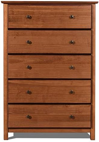 Grain Wood Furniture Shaker 5-drawer Espresso Finish Solid Wood Chest Walnut Grain Wood Furniture Shaker 5-drawer Espresso Finish Solid Wood Chest Walnut