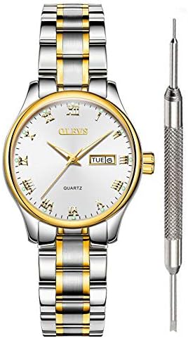 OLEVS Classic Watches for Women Analog Quartz Watch Stainless Steel Rugged Waterproof Watches Roman Numeral Unique Calendar Date Business Wrist Watch OLEVS Classic Watches for Women Analog Quartz Watch Stainless Steel Rugged Waterproof Watches Roman Numeral Unique Calendar Date Business Wrist Watch