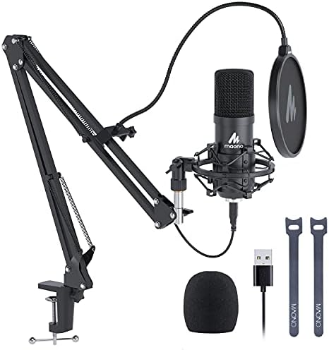 USB Microphone, MAONO 192KHZ/24Bit Plug & Play PC Computer Podcast Condenser Cardioid Metal Mic Kit with Professional Sound Chipset for Recording, Gaming, Singing, YouTube (AU-A04) USB Microphone, MAONO 192KHZ/24Bit Plug & Play PC Computer Podcast Condenser Cardioid Metal Mic Kit with Professional Sound Chipset for Recording, Gaming, Singing, YouTube (AU-A04)