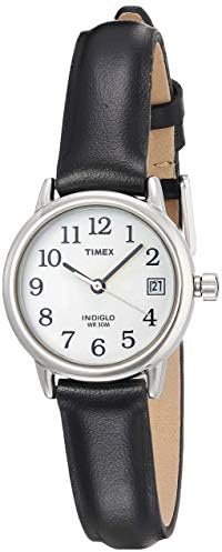 Timex Women’s Indiglo Easy Reader Quartz Analog Leather Strap Watch with Date Feature Timex Women’s Indiglo Easy Reader Quartz Analog Leather Strap Watch with Date Feature