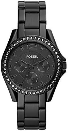 Fossil Women’s Riley Stainless Steel Crystal-Accented Multifunction Quartz Watch Fossil Women’s Riley Stainless Steel Crystal-Accented Multifunction Quartz Watch