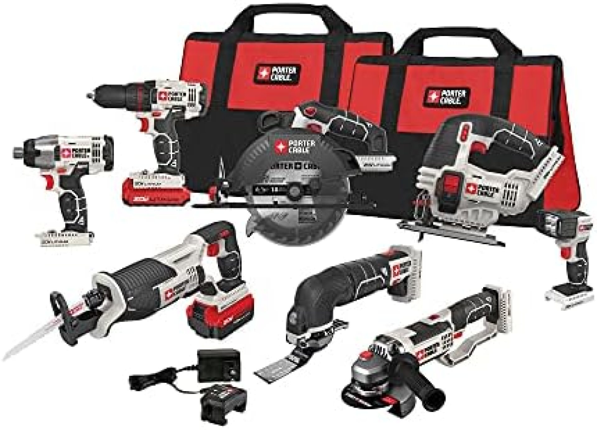 PORTER-CABLE 20V MAX Cordless Drill Combo Kit, 8-Tool (PCCK619L8) PORTER-CABLE 20V MAX Cordless Drill Combo Kit, 8-Tool (PCCK619L8)