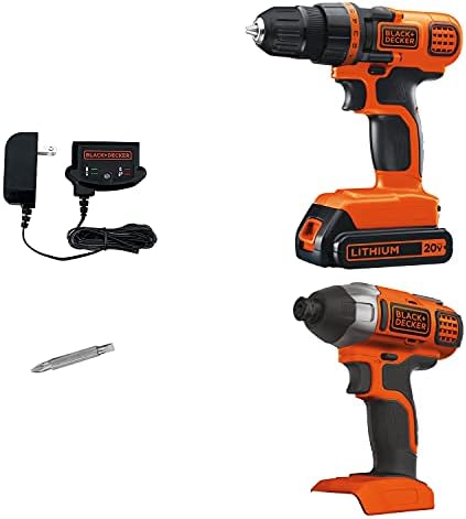 BLACK+DECKER 20V MAX Cordless Drill Combo Kit, 2-Tool (BD2KITCDDI) BLACK+DECKER 20V MAX Cordless Drill Combo Kit, 2-Tool (BD2KITCDDI)