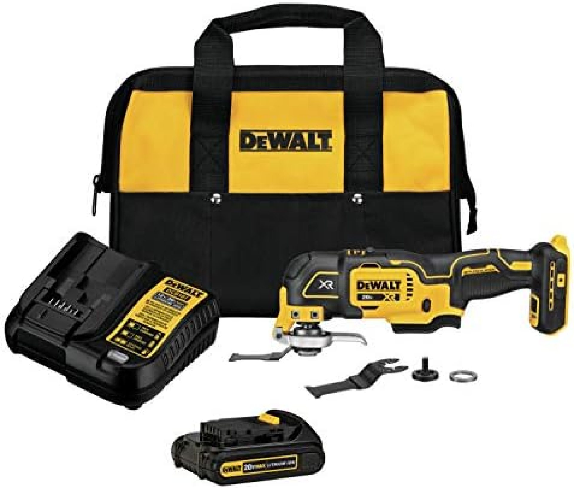 DEWALT 20V MAX XR Oscillating Tool Kit, 3-Speed (DCS356C1) DEWALT 20V MAX XR Oscillating Tool Kit, 3-Speed (DCS356C1)