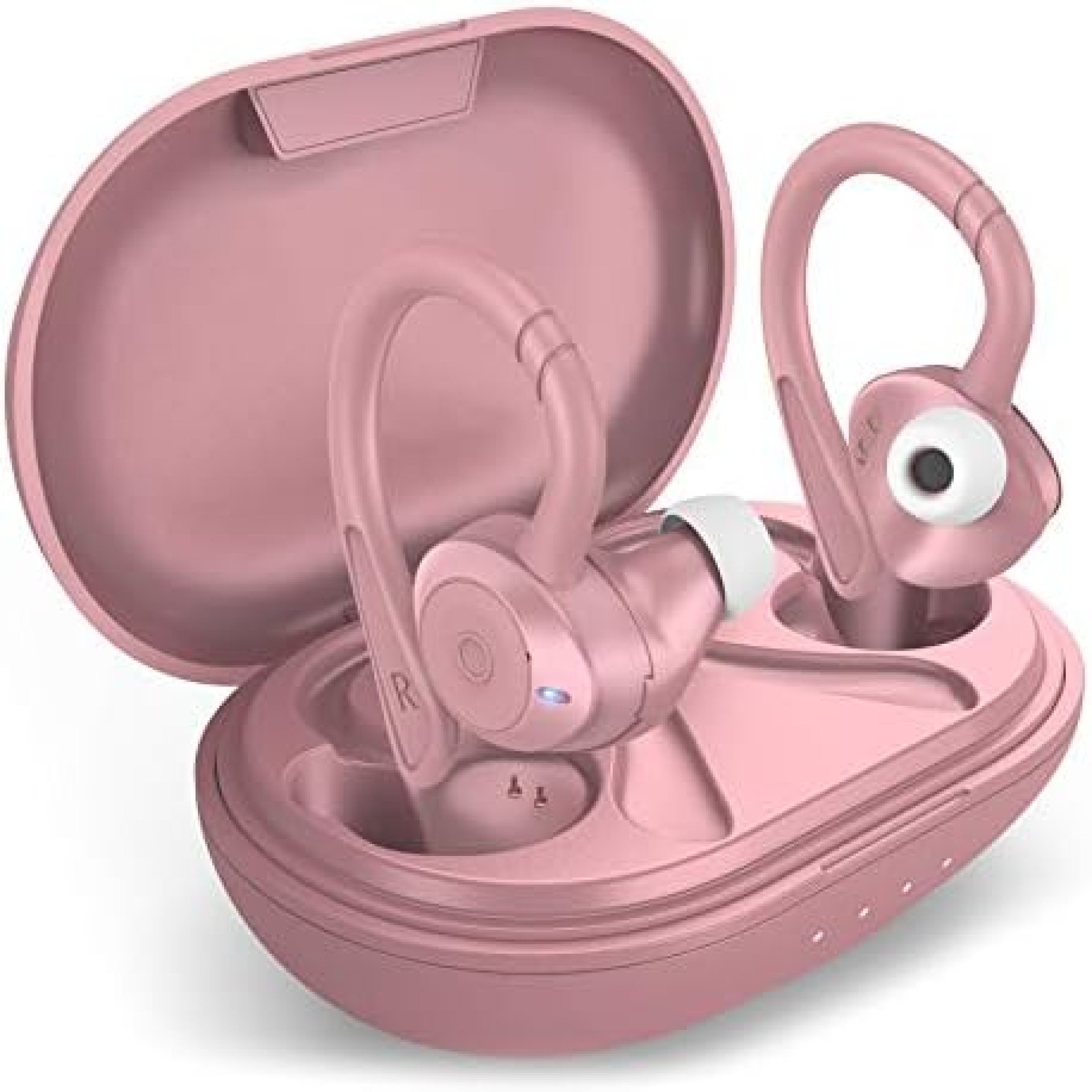 COMISO Wireless Earbuds, True Wireless in Ear Bluetooth 5.0 with Microphone, Deep Bass, IPX7 Waterproof Loud Voice Sport Earphones with Charging Case for Outdoor Running Gym Workout (Rose Pink) COMISO Wireless Earbuds, True Wireless in Ear Bluetooth 5.0 with Microphone, Deep Bass, IPX7 Waterproof Loud Voice Sport Earphones with Charging Case for Outdoor Running Gym Workout (Rose Pink)