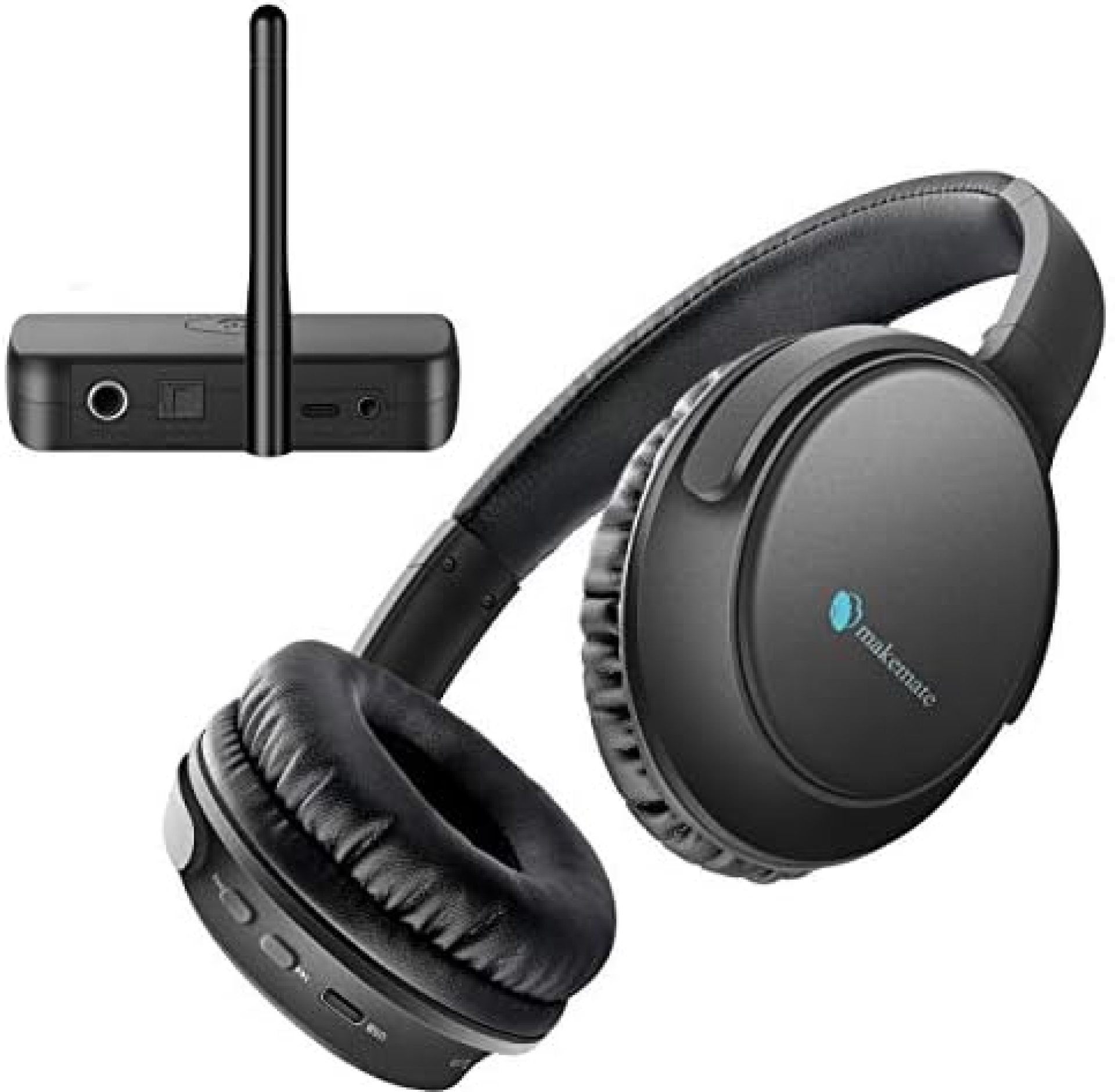 Wireless Headphones for TV Watching with Optical Bluetooth Transmitter, makemate BKM200 Digital TV Headsets, Easy Plug & Charge, up to 165ft Wireless Range, Crystal Stereo for Most TVs – Black Wireless Headphones for TV Watching with Optical Bluetooth Transmitter, makemate BKM200 Digital TV Headsets, Easy Plug & Charge, up to 165ft Wireless Range, Crystal Stereo for Most TVs – Black