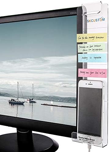 Quadow Monitor Message Board/Computer Monitors Side Panel/Notes Memo Board Message for Monitors,1Set (Left & Right) (with Phone Holder) Quadow Monitor Message Board/Computer Monitors Side Panel/Notes Memo Board Message for Monitors,1Set (Left & Right) (with Phone Holder)