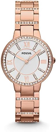 Fossil Women’s Virginia Stainless Steel Crystal-Accented Dress Quartz Watch Fossil Women’s Virginia Stainless Steel Crystal-Accented Dress Quartz Watch