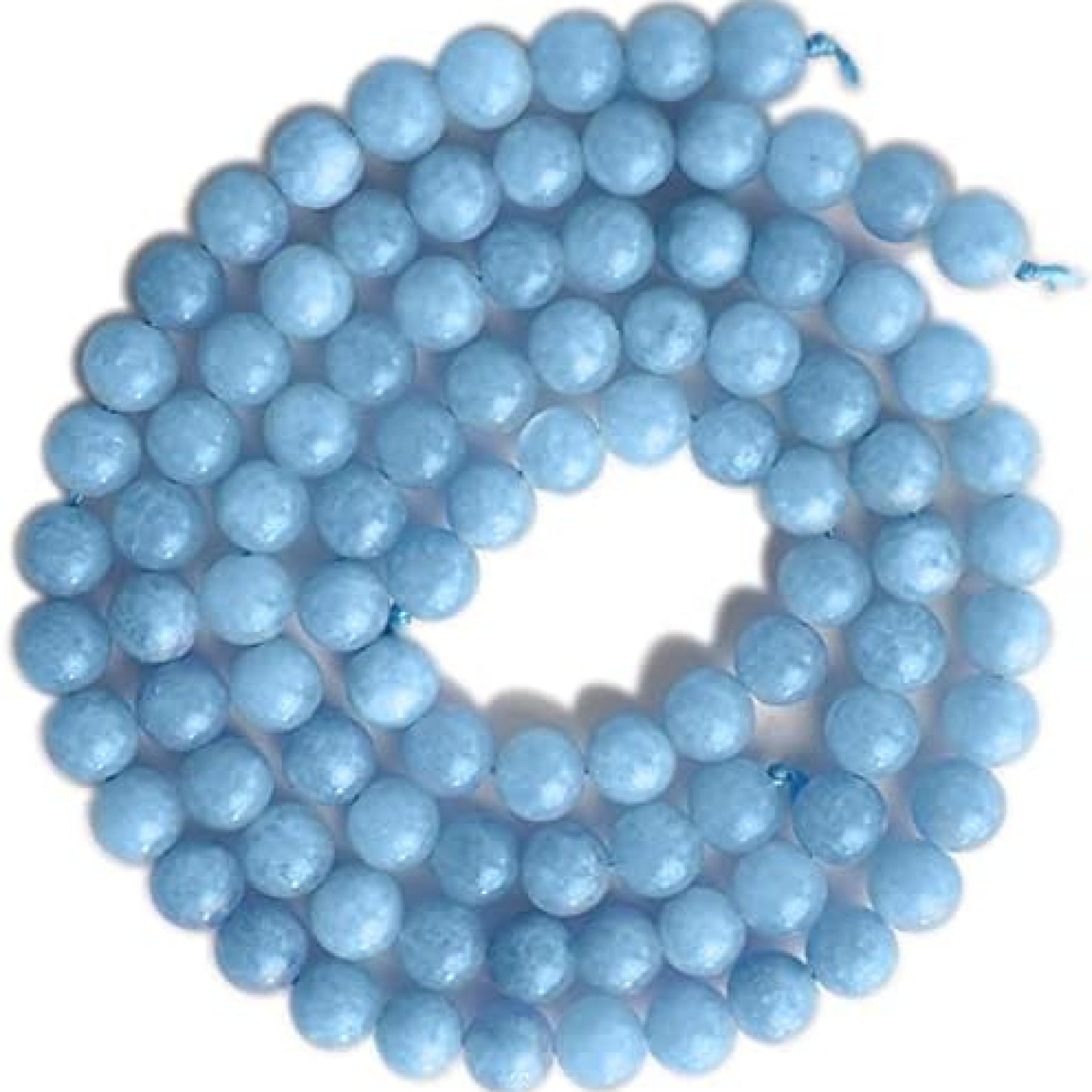 FONSWEA 120Pcs Gemstone Round Spacer Loose Beads, 6MM Glass Stone Strand Blue Chalcedony Jades Crystal Beads for Jewelry Making, Natural Healing Crystal Rocks for Bracelet Necklaces DIY Earrings FONSWEA 120Pcs Gemstone Round Spacer Loose Beads, 6MM Glass Stone Strand Blue Chalcedony Jades Crystal Beads for Jewelry Making, Natural Healing Crystal Rocks for Bracelet Necklaces DIY Earrings