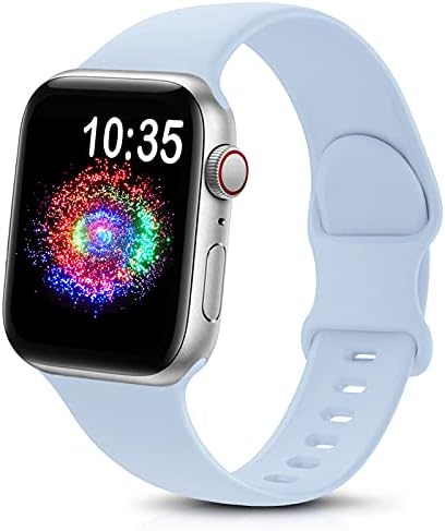 TreasureMax Sport Band Compatible with Apple Watch Bands 38mm 40mm 42mm 44mm, Soft Silicone Replacement Strap Compatible for Apple Watch Series 6 5 4 3 2 1 SE Men Women Sky Blue 38MM/40MM TreasureMax Sport Band Compatible with Apple Watch Bands 38mm 40mm 42mm 44mm, Soft Silicone Replacement Strap Compatible for Apple Watch Series 6 5 4 3 2 1 SE Men Women Sky Blue 38MM/40MM