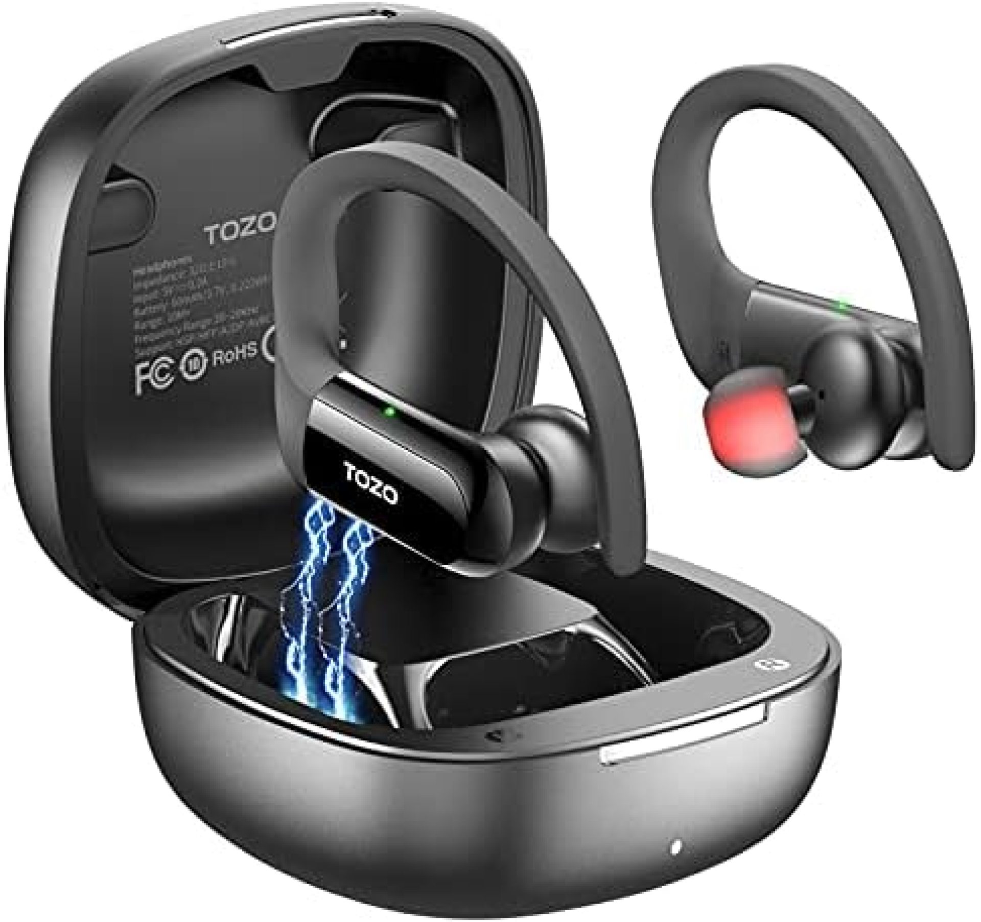TOZO T5 Bluetooth Headphones True Wireless Earbuds Sport Earphones Touch Control Headset with Wireless Charging,Bass Stereo,Sweatproof for Running, Gym, Workout TOZO T5 Bluetooth Headphones True Wireless Earbuds Sport Earphones Touch Control Headset with Wireless Charging,Bass Stereo,Sweatproof for Running, Gym, Workout