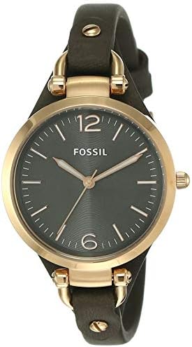 Fossil Women’s Georgia Quartz Stainless Steel and Leather Casual Watch Fossil Women’s Georgia Quartz Stainless Steel and Leather Casual Watch
