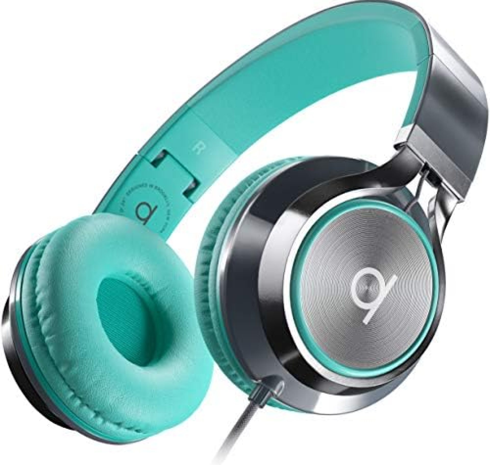 Artix CL750 Foldable Noise Isolating On Ear Headphones Wired with Microphone and Volume Control, Stereo Head Phones Corded with Adjustable Headband for Computer, Laptop and Cell Phone (Turquoise/Gray) Artix CL750 Foldable Noise Isolating On Ear Headphones Wired with Microphone and Volume Control, Stereo Head Phones Corded with Adjustable Headband for Computer, Laptop and Cell Phone (Turquoise/Gray)