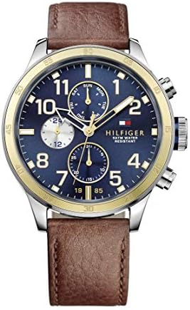 Tommy Hilfiger Men’s 1791137 Cool Sport Two-Tone Stainless Steel Watch with Leather Band Tommy Hilfiger Men’s 1791137 Cool Sport Two-Tone Stainless Steel Watch with Leather Band