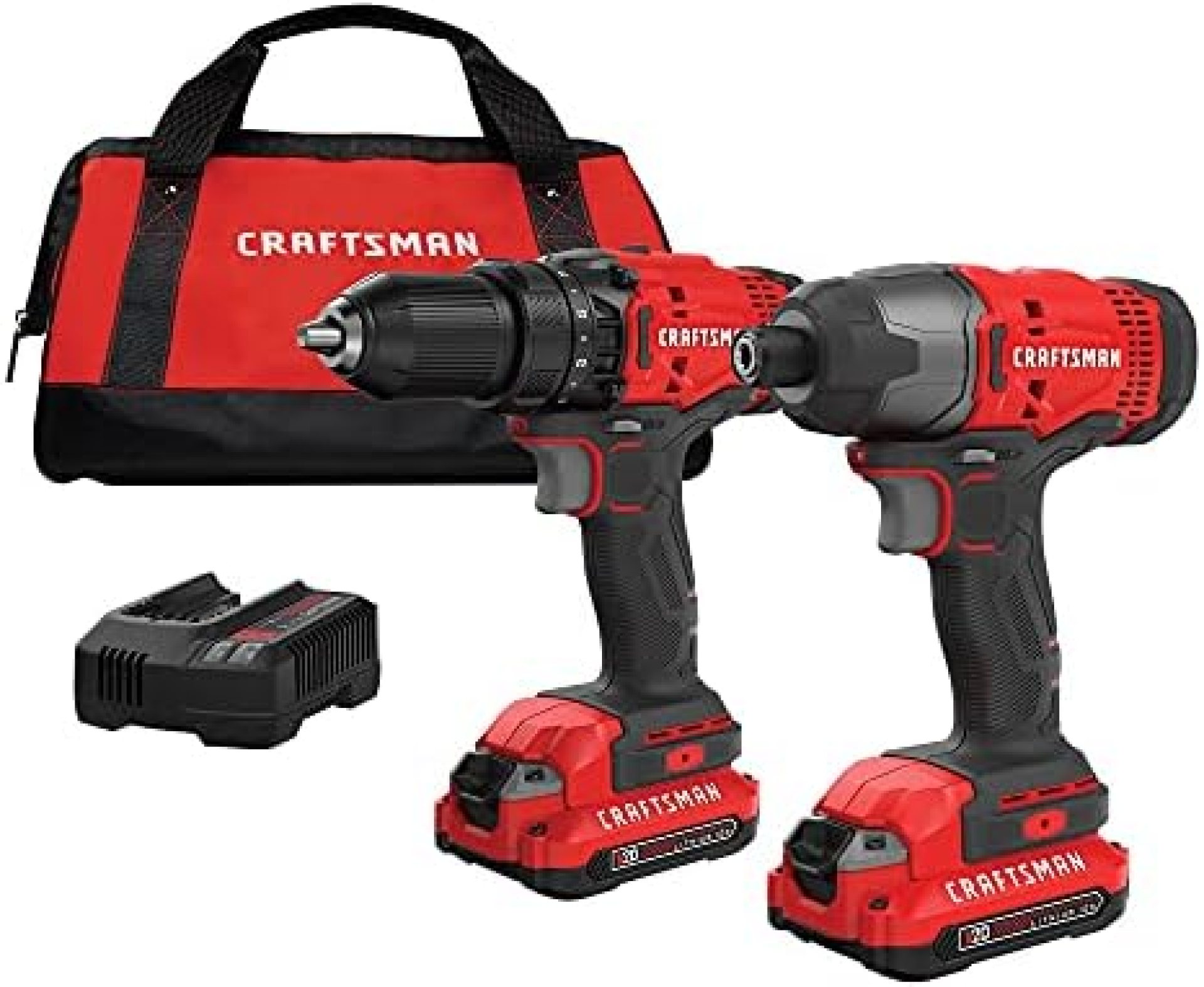 CRAFTSMAN V20 Cordless Drill Combo Kit, 2 Tool (CMCK200C2) CRAFTSMAN V20 Cordless Drill Combo Kit, 2 Tool (CMCK200C2)
