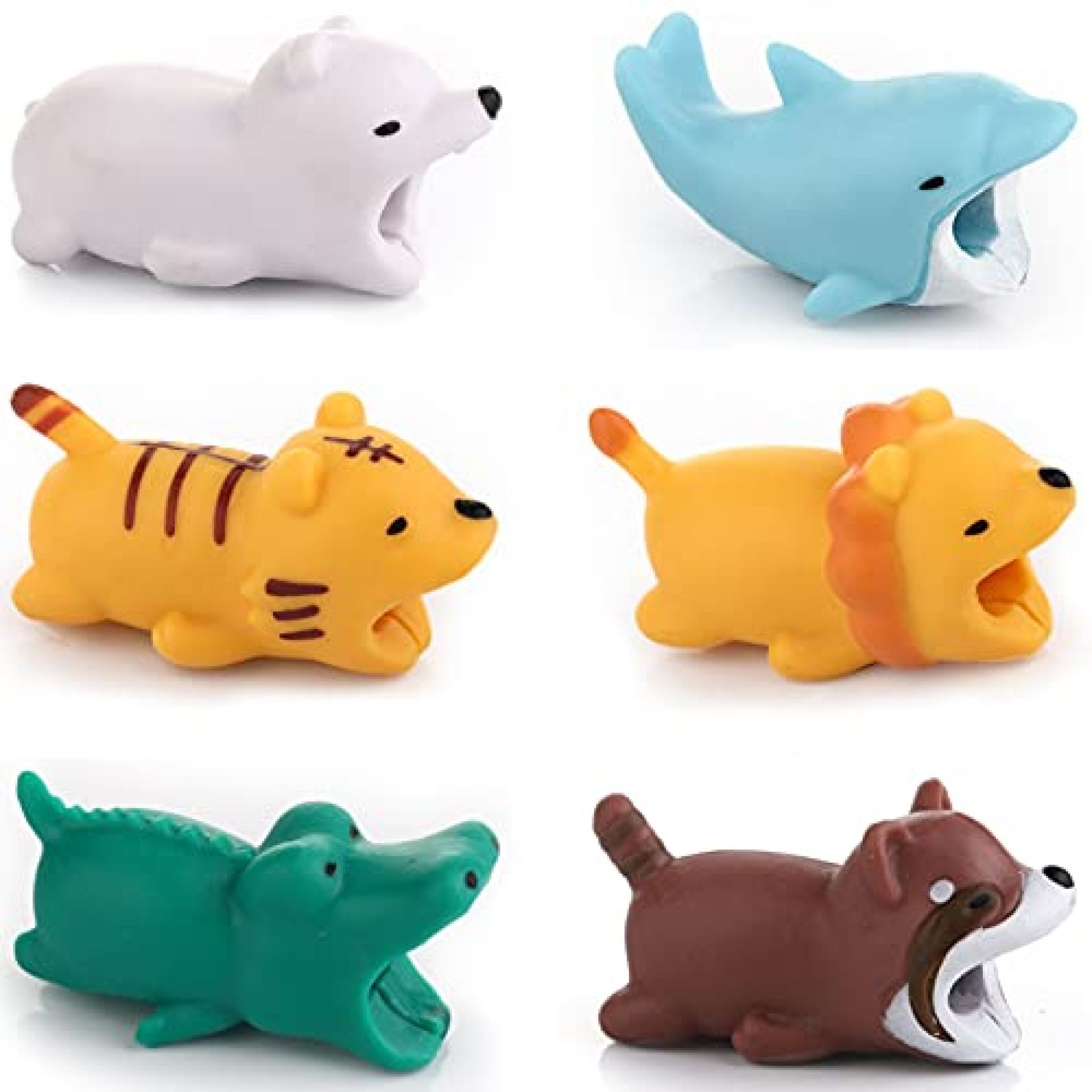 6Pcs Cable Bite Charger Protectors Animals for Phone Chargers Animals Bites Cable Protectors Cute Phone Charger Animal Accessories 6Pcs Cable Bite Charger Protectors Animals for Phone Chargers Animals Bites Cable Protectors Cute Phone Charger Animal Accessories