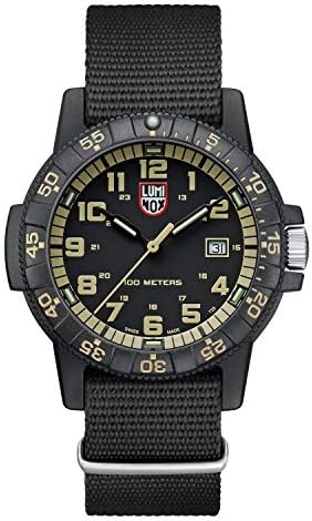 Luminox Mens Watch Leatherback Sea Turtle Giant 44mm Black Green Display Gold Numbers (XS.0333): 100 M Water Resistant + Super Luminova + Carbonox Case Luminox Mens Watch Leatherback Sea Turtle Giant 44mm Black Green Display Gold Numbers (XS.0333): 100 M Water Resistant + Super Luminova + Carbonox Case