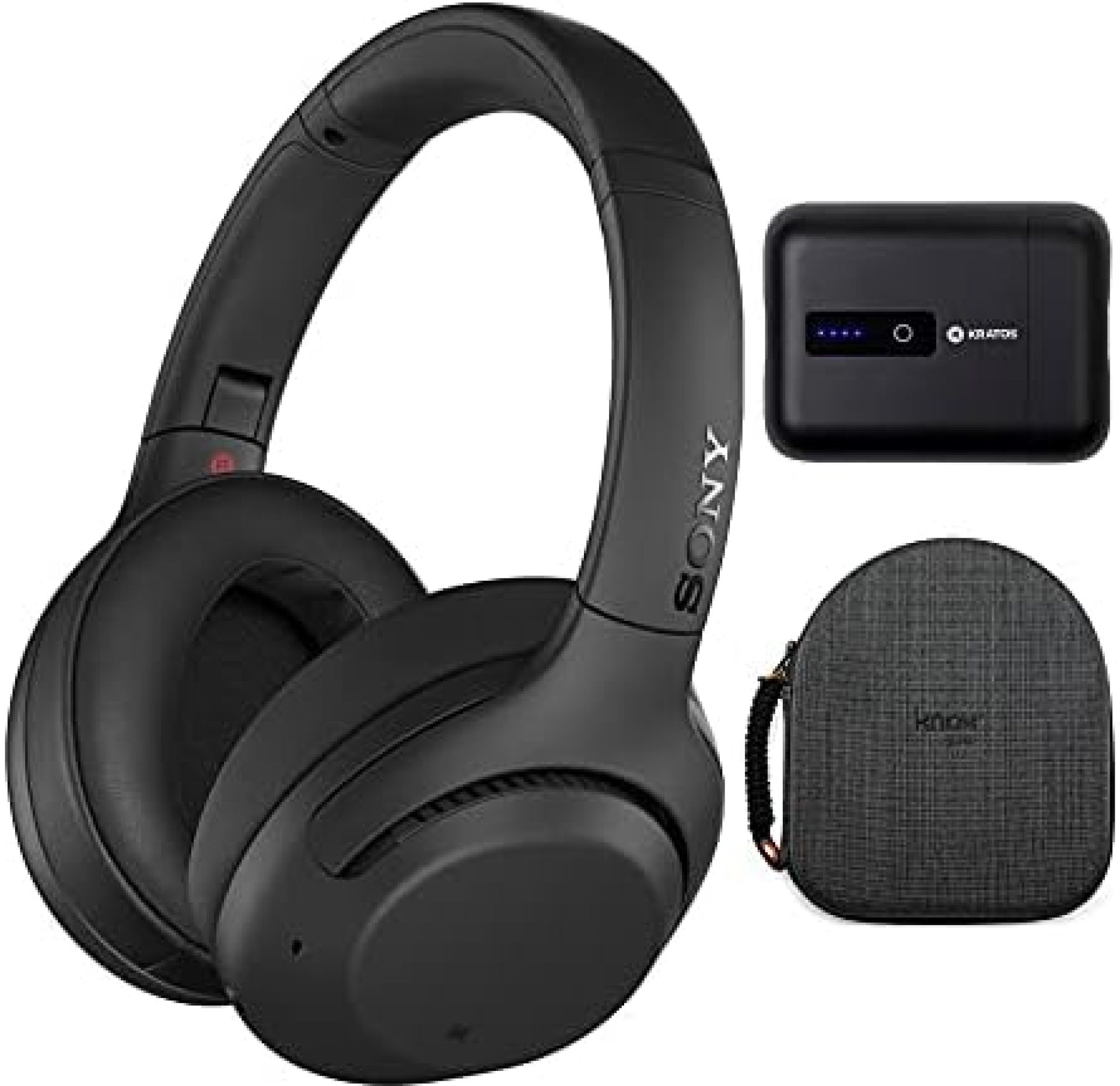 Sony WH-XB900N Extra BASS Wireless Noise Cancelling Headphones (Black) with 10,000mAh PD & QC Fast Charging Ultra-Slim Battery Pack and Compact Headphone case (3 Items) Sony WH-XB900N Extra BASS Wireless Noise Cancelling Headphones (Black) with 10,000mAh PD & QC Fast Charging Ultra-Slim Battery Pack and Compact Headphone case (3 Items)